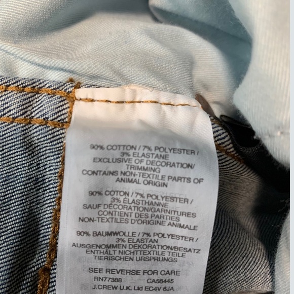 Madewell 10” High Rise Skinny Stretch Exposed Button Blue Jeans Size 32 in EUC - Picture 12 of 12